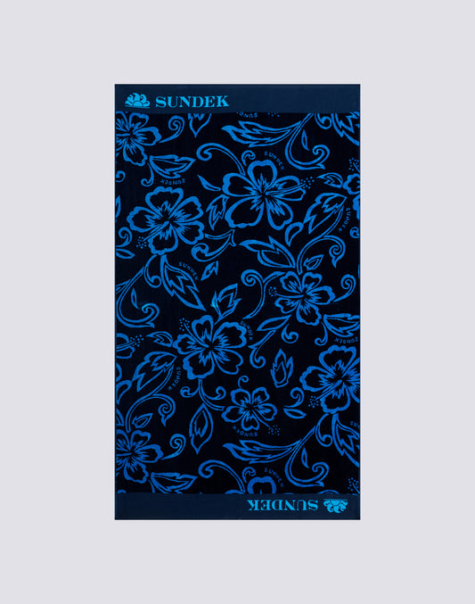 TELO IN SPUGNA JACQUARD CON FANTASIA HIBISCUS SK23