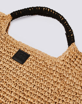MAXI BORSA IN PAPER STRAW INTRECCIATA