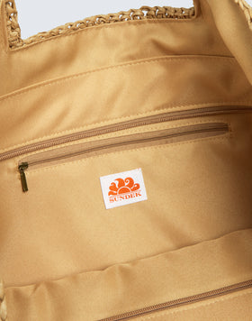 MAXI BORSA IN PAPER STRAW INTRECCIATA