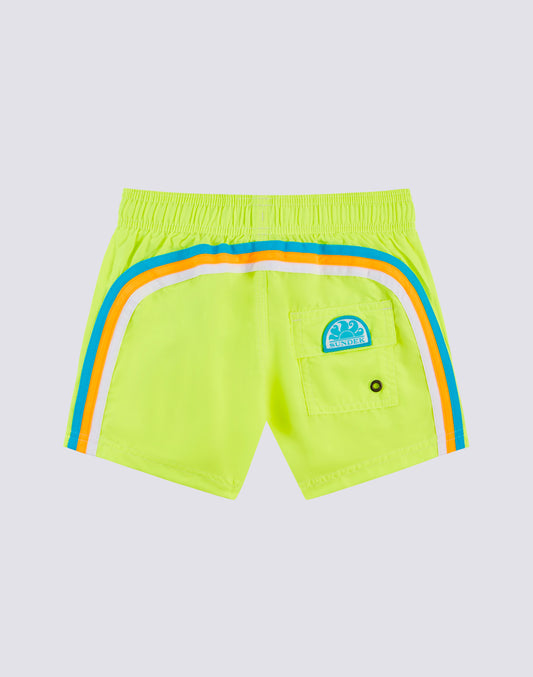 ICONIC TAFFETA STRETCH WAIST SWIM TRUNKS