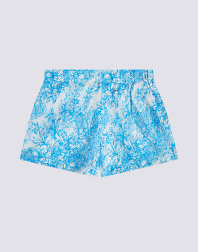 SHORTS ELASTICIZZATI IN STAMPA FLEUR DE JOIE