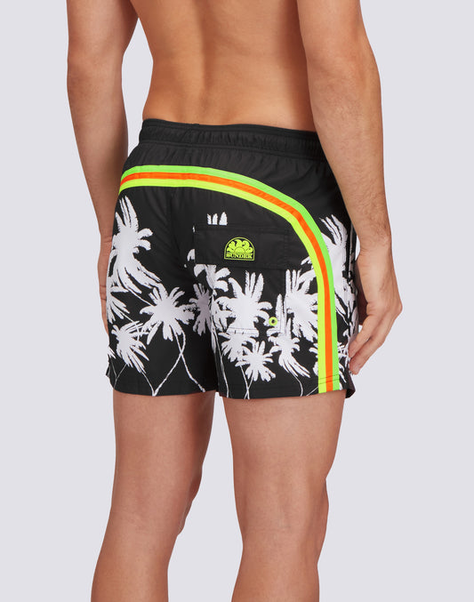 COSTUME DA BAGNO CORTO VITA ELASTICATA REPREVE® CON STAMPA BLACK PALM