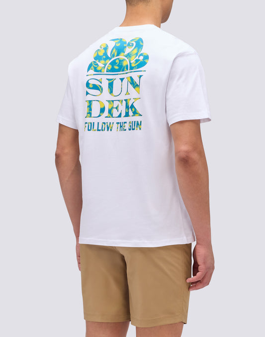 T-SHIRT CON STAMPA PALM TRIPS HIBISCUS SK23