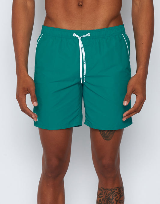 SHORT DE BAIN MI-LONG TAILLE ÉLASTIQUE TAFFETA ICONIQUE