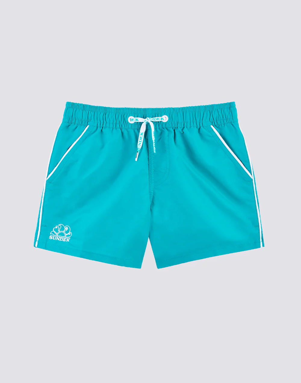 ICONIC TAFFETA STRETCH WAIST SWIM TRUNKS