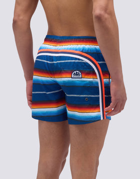 MAILLOT DE BAIN COURT À TAILLE ÉLASTIQUE ET IMPRIMÉ RAYURES EL PASO