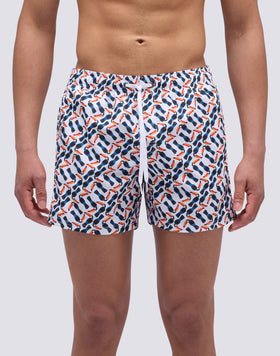 MAILLOT DE BAIN COURT À TAILLE ÉLASTIQUE ET IMPRIMÉ MULTI TOUCAN