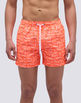 COSTUME DA BAGNO CORTO VITA ELASTICATA STAMPA WAVES ELEMENT