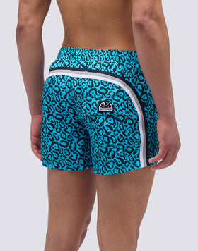COSTUME DA BAGNO CORTO VITA ELASTICATA STAMPA FLASH LEOPARD