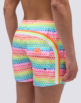 BAÑADOR CORTO CON CINTURA ELÁSTICA Y ESTAMPADO STARDUST