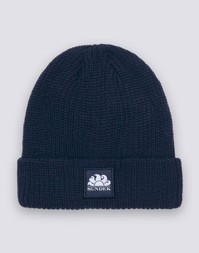 RIBBED CHILD'S HAT WITH LOGO