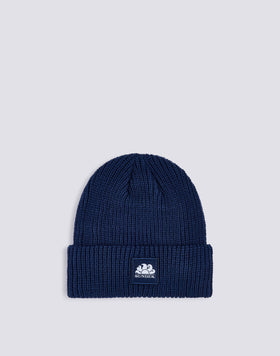 BONNET POUR ENFANT À CÔTES AVEC LOGO