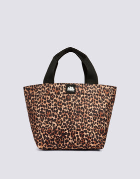 BOLSO TOTE PEQUEÑO CON ESTAMPADO DE LEOPARDO
