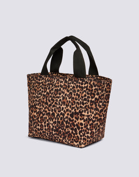 BOLSO TOTE PEQUEÑO CON ESTAMPADO DE LEOPARDO