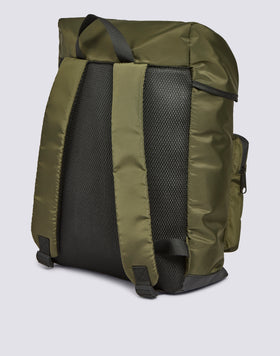 SAC À DOS EN NYLON BRILLANT AVEC POCHES CARGO