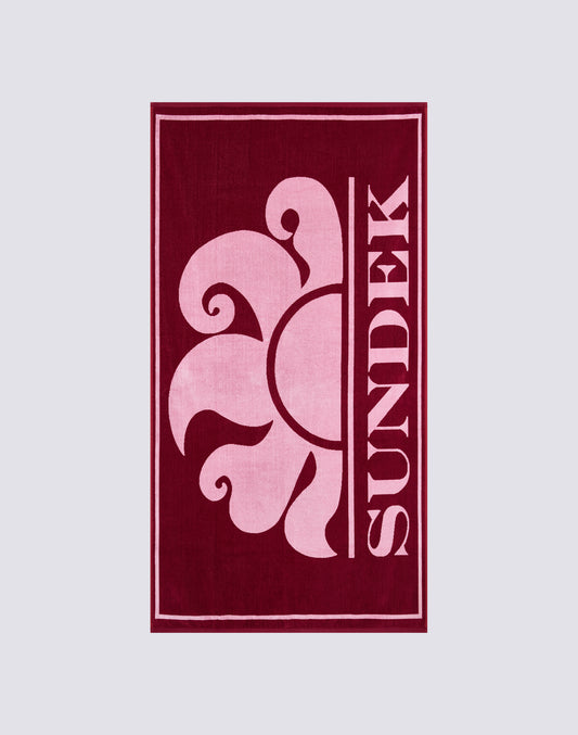 JACQUARD TERRY TOWEL WITH MAXI LOGO