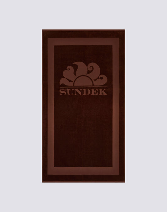 JACQUARD TERRY TOWEL WITH LOGO AND FRAME