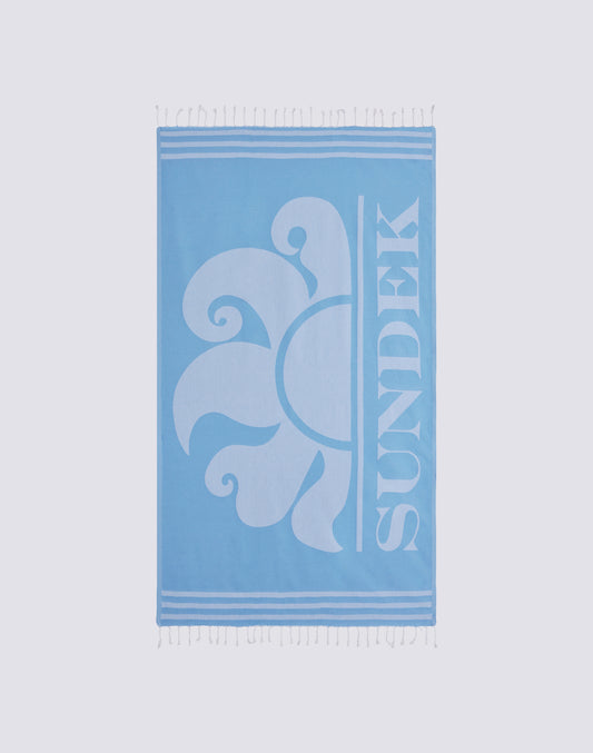 SERVIETTE DE PLAGE FOUTA JACQUARD AVEC LOGO