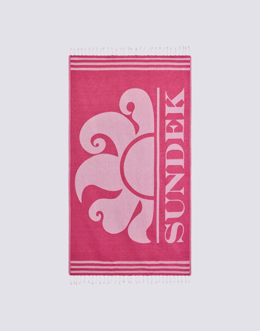 SERVIETTE DE PLAGE FOUTA JACQUARD AVEC LOGO