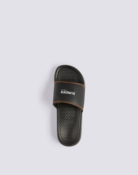 BAND SANDALS WITH CONTRASTING STITCHING