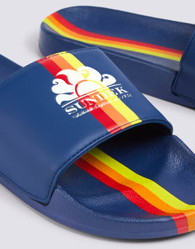 BAND SLIPPERS WITH LOGO AND RAINBOW DETAIL