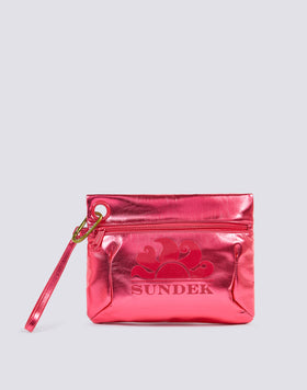 LAMINATED CLUTCH BAG WITH LOGO