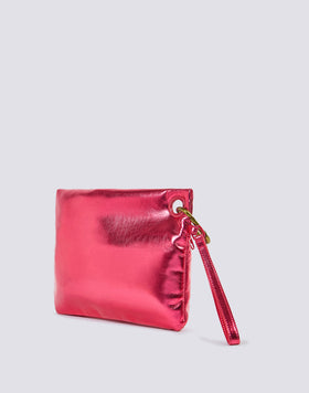 LAMINATED CLUTCH BAG WITH LOGO