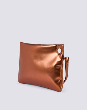 SAC CLUTCH LAMINÉ AVEC LOGO