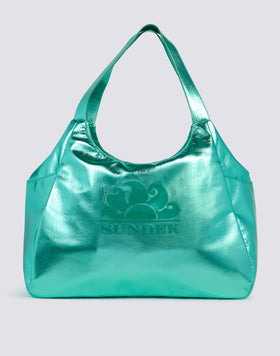 BORSA SHOPPER LAMINATA CON LOGO