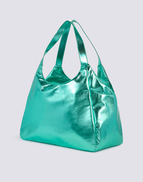 BORSA SHOPPER LAMINATA CON LOGO