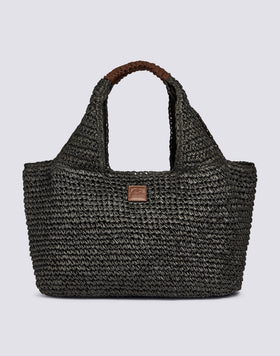 MAXI BORSA IN PAPER STRAW INTRECCIATA