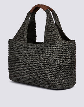 MAXI BORSA IN PAPER STRAW INTRECCIATA