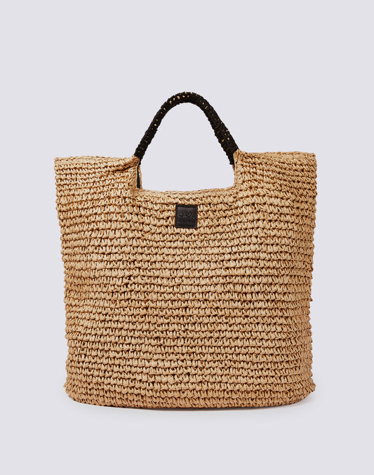 MAXI BORSA IN PAPER STRAW INTRECCIATA