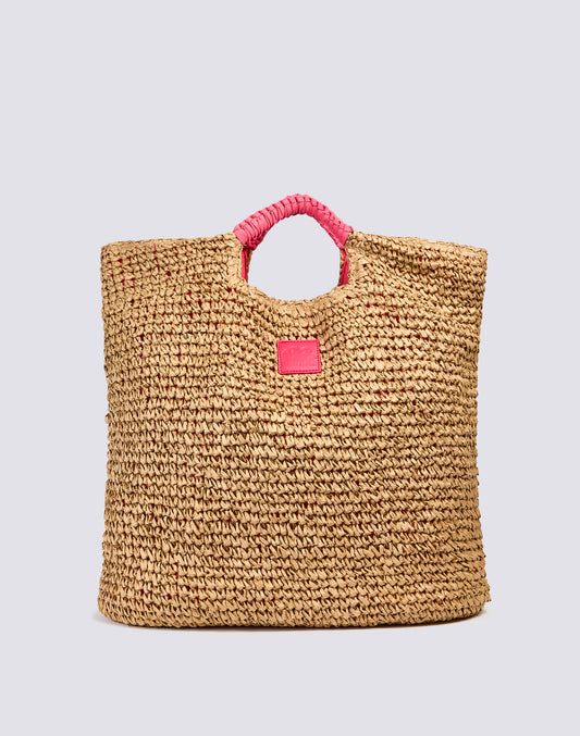 MAXI BORSA IN PAPER STRAW INTRECCIATA
