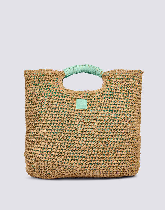 MAXI BORSA IN PAPER STRAW INTRECCIATA