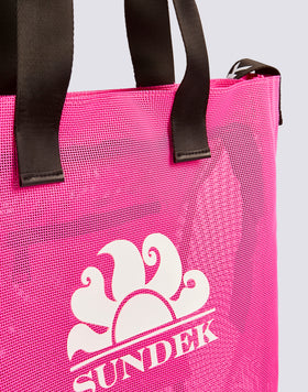 BOLSA DE PLAYA DE REJILLA CON LOGOTIPO