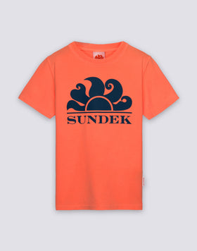 T-SHIRT BAMBINO A MANICA CORTA IN COTONE SOVRATINTO