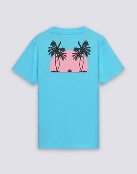 T-SHIRT BAMBINO A MANICA CORTA STAMPA TRIPPING PALM