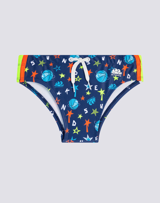 MINI CALZONCILLOS DE PLAYA DIWALTER CON ESTAMPADO DE ESTRELLAS
