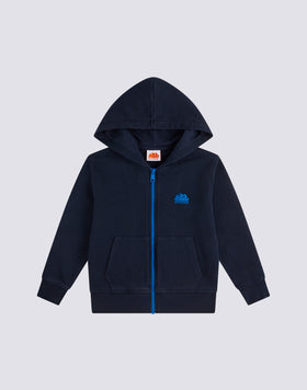 FELPA CON TASCA A MARSUPIO E FULL ZIP CENTRALE