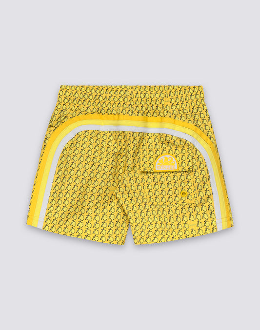 COSTUME DA BAGNO BAMBINO CORTO VITA ELASTICATA REPREVE® CON STAMPA FRUIT FIESTA