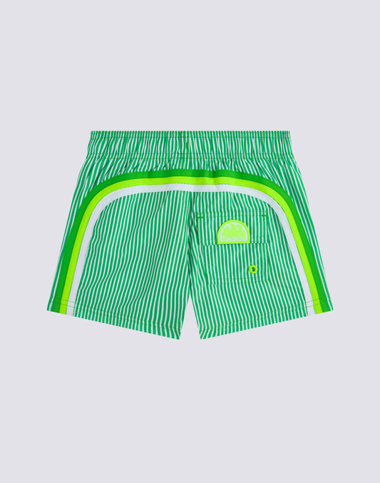 COSTUME DA BAGNO BAMBINO CORTO VITA ELASTICATA REPREVE® CON STAMPA JUICY STRIPES