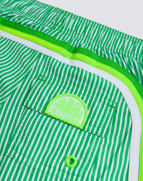 COSTUME DA BAGNO BAMBINO CORTO VITA ELASTICATA REPREVE® CON STAMPA JUICY STRIPES