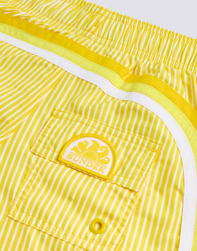 COSTUME DA BAGNO BAMBINO CORTO VITA ELASTICATA REPREVE® CON STAMPA JUICY STRIPES