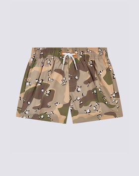 MAILLOT DE BAIN COURT À TAILLE ÉLASTIQUE IMPRIMÉ CAMOUFLAGE REPREVE®