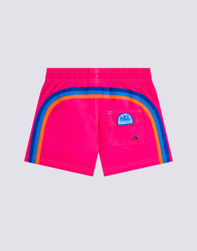 MAILLOT DE BAIN ENFANT COURT À TAILLE ÉLASTIQUE ICONIC TAFFETA