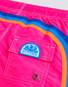 MAILLOT DE BAIN ENFANT COURT À TAILLE ÉLASTIQUE ICONIC TAFFETA