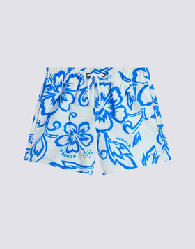 BOYS' SHORT SWIMSUIT WITH ELASTICATED WAIST ARCHIVE HIBISCUS PRINT SK23