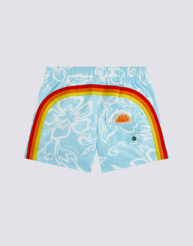 BOYS' SHORT SWIMSUIT WITH ELASTICATED WAIST ARCHIVE HIBISCUS PRINT SK23