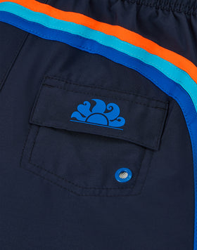 COSTUME DA BAGNO BAMBINO CORTO VITA ELASTICATA IN TESSUTO STRETCH